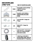 C9 Decorate Like a Pro® Kit - 1000' LED Diamond Faceted Pure White White Wire w/12" Bulb Spacing